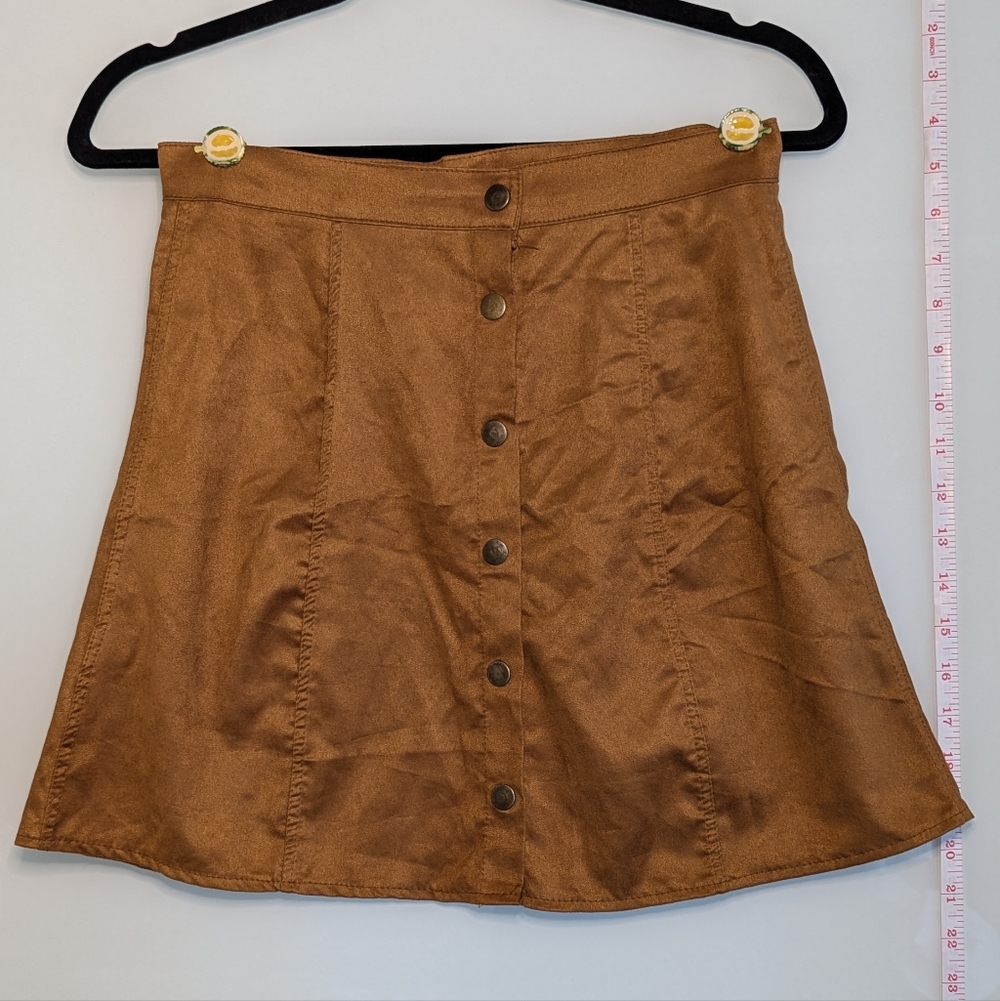 Brown Button-Up Women's Skirt